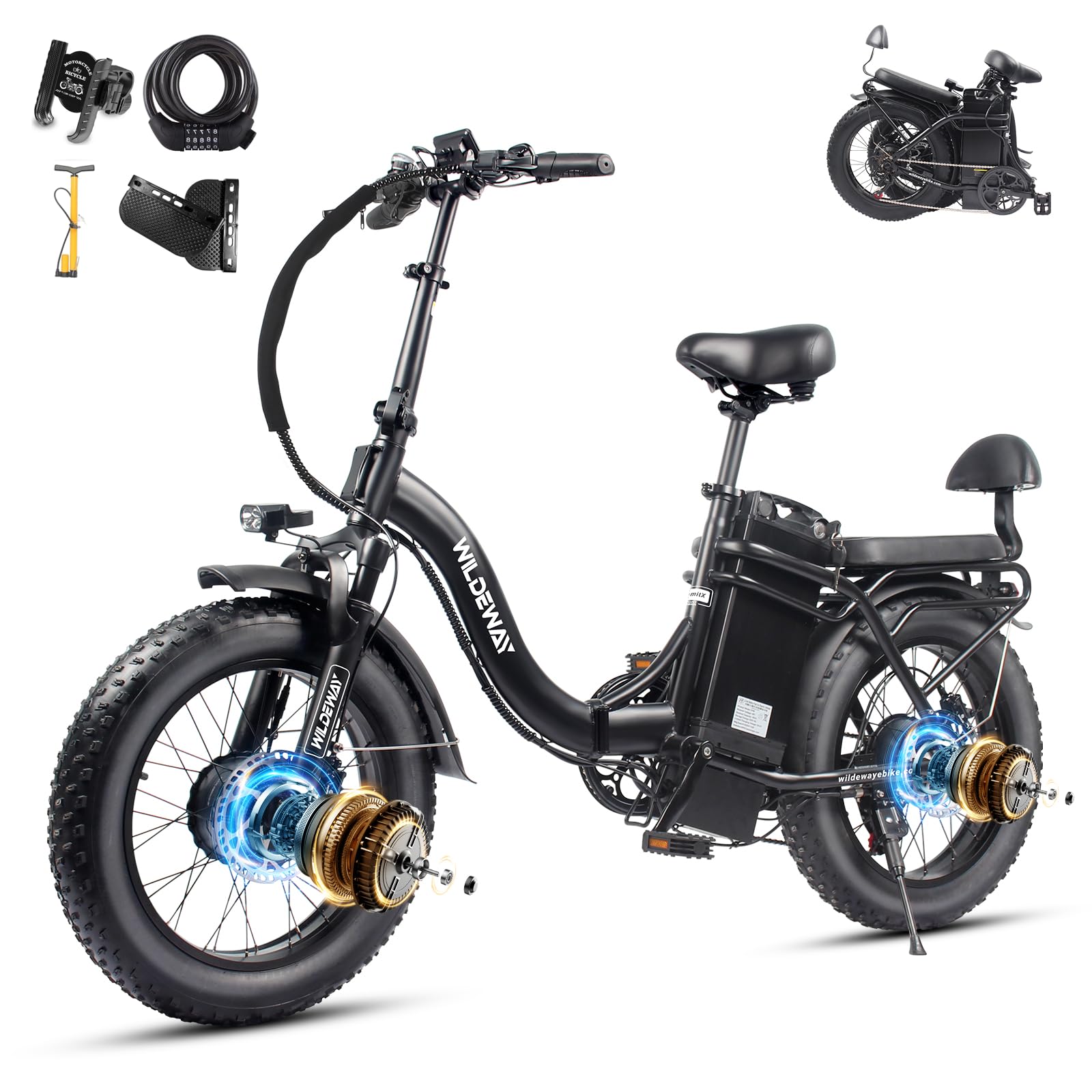 Amazon.com : Wildeway 2000W Dual Motor Electric Bike SummitX 32Ah
